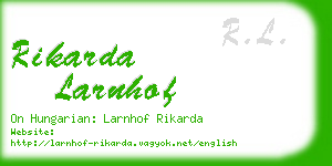 rikarda larnhof business card